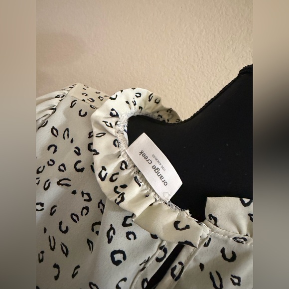 Orange Creek Cream Leopard Print Blouse - Picture 4 of 4